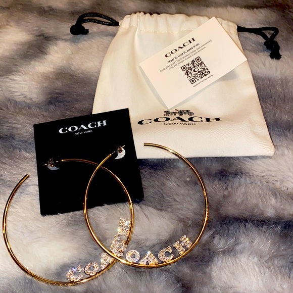 COACH DIAMANTÉ HOOPS - Picture 1 of 4